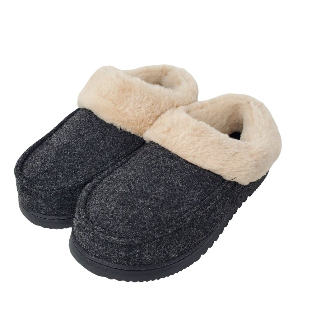 DEARFOAMS Slippers Womans 5-6 House Shoes Indoor Outdoor Leisure Black